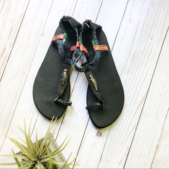*RARE* Sanuk gladiator tribal toe loop sandal 7 - Picture 2 of 5